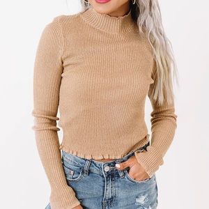 Light brown knit top